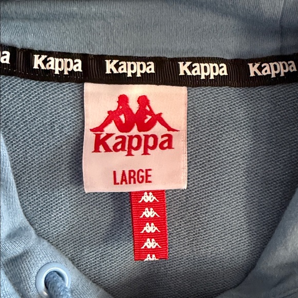 Kappa Light Blue Hoodie with Fuchsia Accents size Men’s Large - Picture 2 of 2